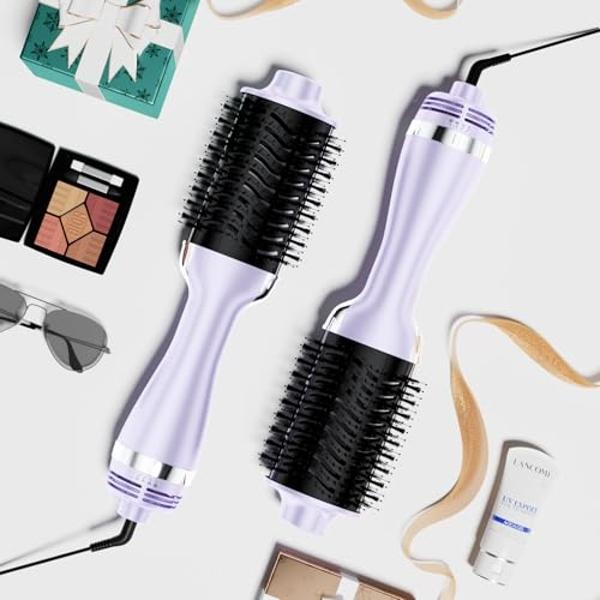 5-in-1 Multi-Functional Hair Styler Brush with Heat Technology & Negative Ions - Blowdry, Curl & Straighten for Salon-Worthy Styling at Home