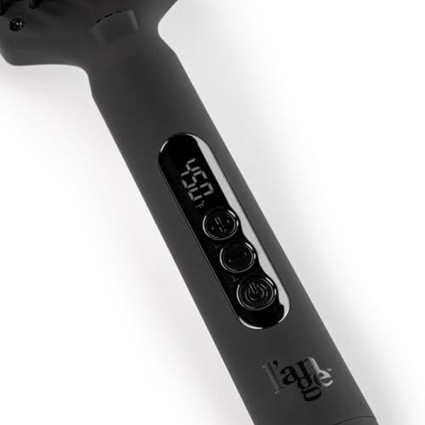 L'ANGE HAIR Le Vite Curve Ceramic Straightening Brush | Heated Straightener Flat Iron for Smooth, Anti Frizz Hair | for All Hair Lengths | Hot Styling Brush for Effortless Straight