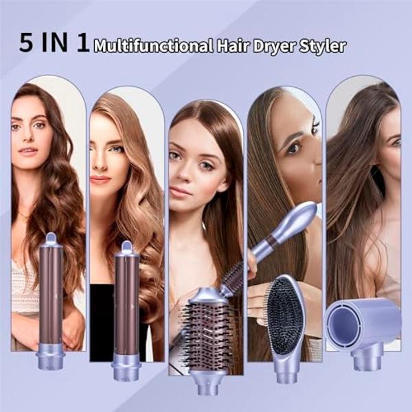 AIKO PRO 5 in 1 Hot Air Styler, High-Speed Negative Ionic Hair Dryer Fast Drying, Multi Hair Styler, Professional Blow Dryer Brush for Curling, Volumizing, Straightening & Styling 