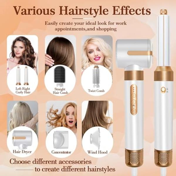 L'ANGE HAIR Le Vite Curve Ceramic Straightening Brush | Heated Straightener Flat Iron for Smooth, Anti Frizz Hair | for All Hair Lengths | Hot Styling Brush for Effortless Straight