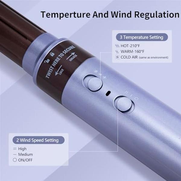 AIKO PRO 5 in 1 Hot Air Styler, High-Speed Negative Ionic Hair Dryer Fast Drying, Multi Hair Styler, Professional Blow Dryer Brush for Curling, Volumizing, Straightening & Styling 