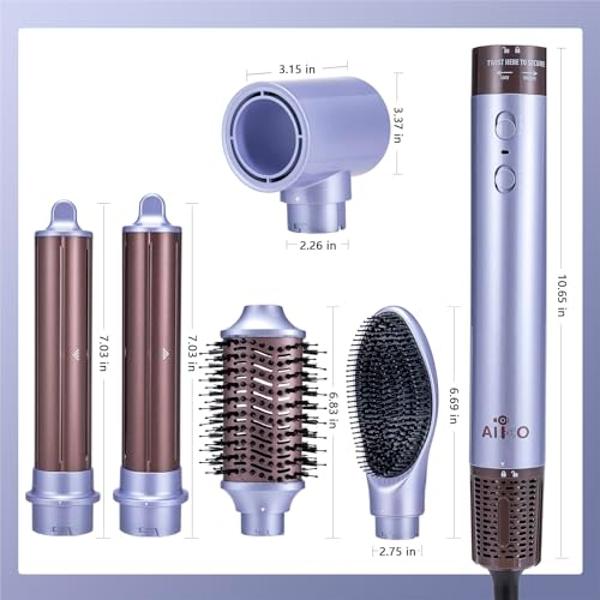 AIKO PRO 5 in 1 Hot Air Styler, High-Speed Negative Ionic Hair Dryer Fast Drying, Multi Hair Styler, Professional Blow Dryer Brush for Curling, Volumizing, Straightening & Styling 