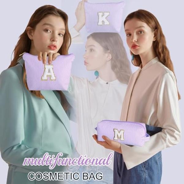 YOOLIFE Bridesmaid Gifts for Wedding Day, Bridesmaid Gifts | Bridesmaid Proposal Gifts Unique Gifts | Preppy Makeup Bag 30th Birthday Gifts for Her | Makeup Organizer Bag Preppy St
