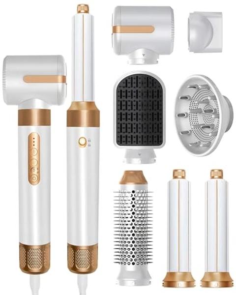 LOWRA ROUGE Hair Straightener Brush, 2 in 1 Negative Ionic Hair Straightening Brush, Cord & Cordless Comb, 30s Fast Heating, For Women Touch-ups On-The-Go, Usb Recharge Auto Shut-O