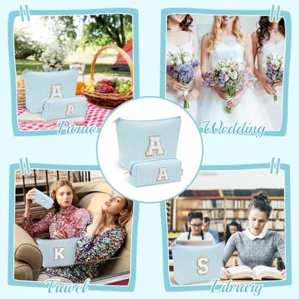 YOOLIFE Bridesmaid Gifts for Wedding Day, Bridesmaid Gifts | Bridesmaid Proposal Gifts Unique Gifts | Preppy Makeup Bag 30th Birthday Gifts for Her | Makeup Organizer Bag Preppy St