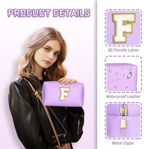 TOPEAST Gifts for Mom - Personalized Makeup Bag, Purple, Cosmetic Case