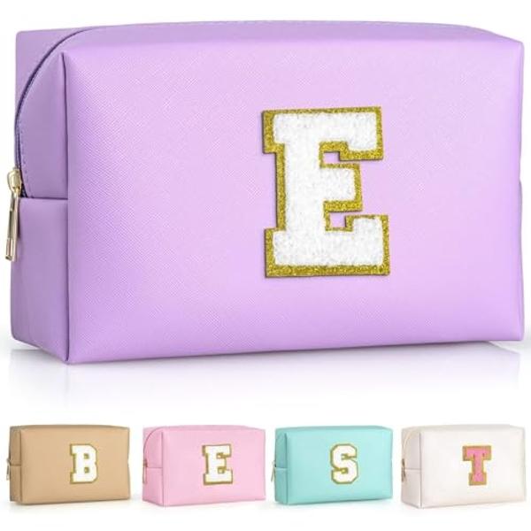 TOPEAST Gifts for Mom - Personalized Makeup Bag, Purple, Cosmetic Case