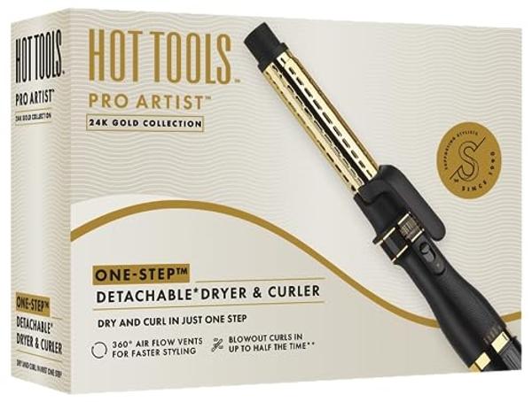 Hot Tools Pro Artist 24K Gold One-Step Dryer & Curler | Long-Lasting Blowout Curls