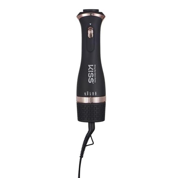 KISS Volume Boosting Hot Air Brush, Maximum Root 3X Ceramic Volumizer & Blow Dryer, One-Step Hair Dryer Brush & Hair Styler, Detachable Waterdrop Shaped Brush Head, Tangle-Free Bri