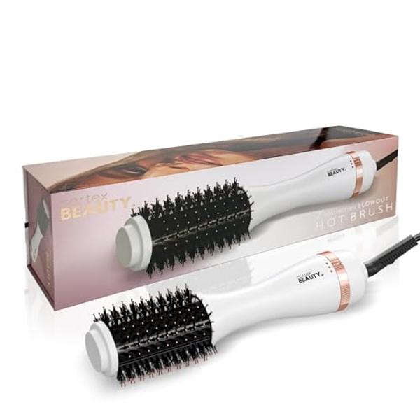 KISS Volume Boosting Hot Air Brush, Maximum Root 3X Ceramic Volumizer & Blow Dryer, One-Step Hair Dryer Brush & Hair Styler, Detachable Waterdrop Shaped Brush Head, Tangle-Free Bri