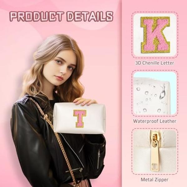 TOPEAST Sister Birthday Gifts for Sister, Birthday Gifts for Sister Women Small Makeup Bag White Makeup Pouch Cosmetic Bags for Women (Pearly White S)