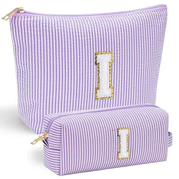 YOOLIFE Birthday Gifts for Women Mom - Makeup Bag Gifts Idea for Her Mom Teacher | Personalized Cute Initial Makeup Bag Pouch for Women Friends Female Girlfriend Wife | Cosmetic Tr