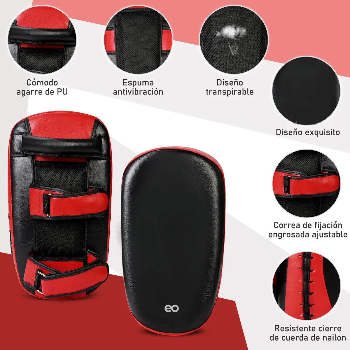 Manoplas Para Artes Marciales Color Rojo