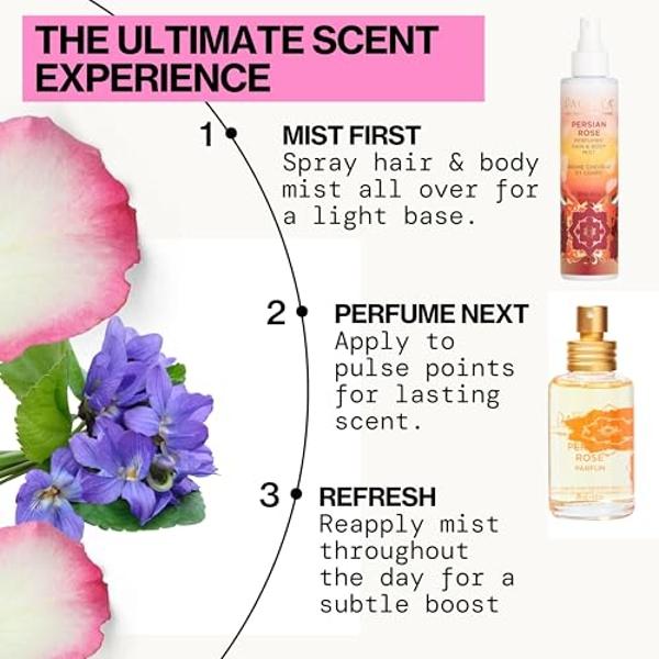 Pacifica Beauty, Persian Rose Clean Fragrance Spray Perfume, Made with Natural & Essential Oils, Fresh Rose Scent, Vegan + Cruelty Free, Phthalate-Free, Paraben-Free, Gifts for Her