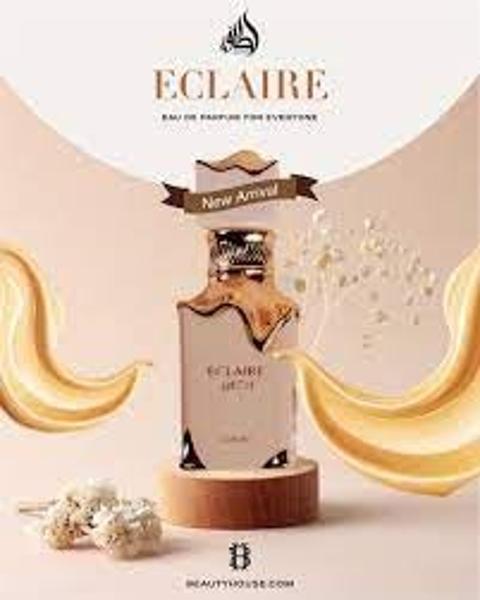 Lattafa Eclaire - Vanilla, Caramel, Sweet, Floral - Eau de Parfum Long-Lasting Fragrance for Women, 3.40 Ounce / 100 ml