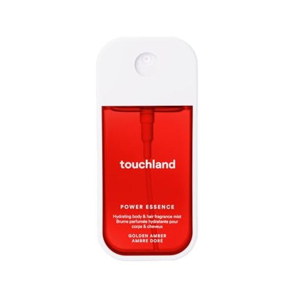 Touchland Power Essence Hydrating Body & Hair Fragrance, Golden Amber, 2 FL. OZ. Travel Size Body Mist