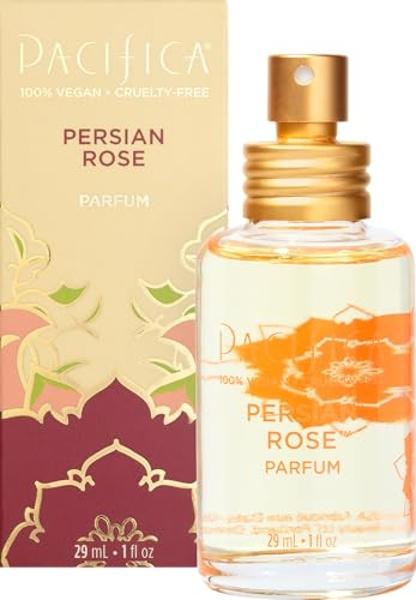 Pacifica Beauty, Persian Rose Clean Fragrance Spray Perfume, Made with Natural & Essential Oils, Fresh Rose Scent, Vegan + Cruelty Free, Phthalate-Free, Paraben-Free, Gifts for Her
