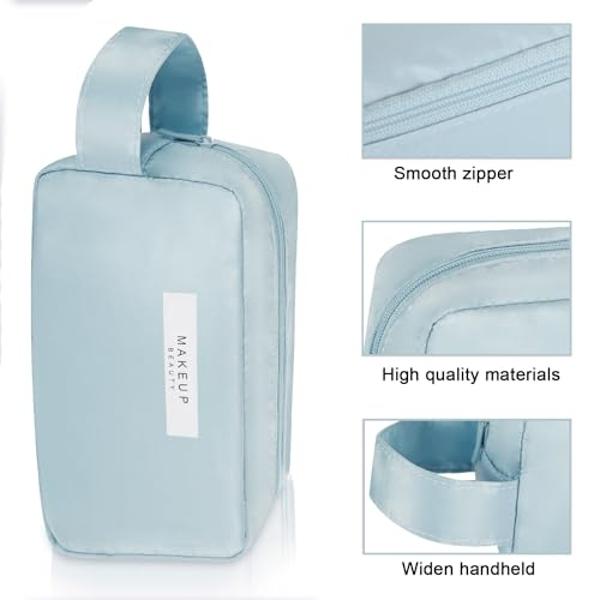 Travel Makeup Bag Cosmetic Bag Makeup Bag Toiletry bag for women and men (Blue-3pcs)