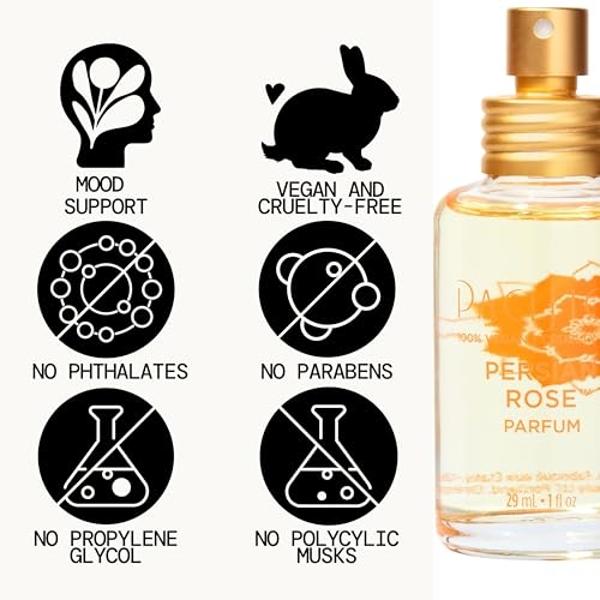 Pacifica Beauty, Persian Rose Clean Fragrance Spray Perfume, Made with Natural & Essential Oils, Fresh Rose Scent, Vegan + Cruelty Free, Phthalate-Free, Paraben-Free, Gifts for Her