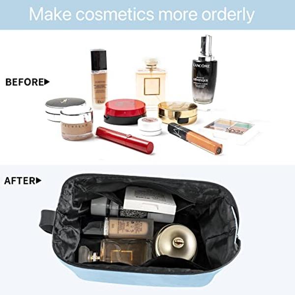 Travel Makeup Bag Cosmetic Bag Makeup Bag Toiletry bag for women and men (Large Blue)
