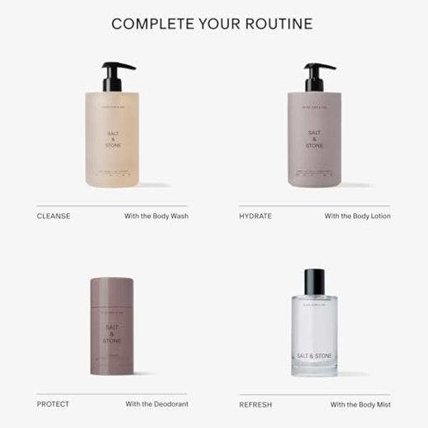 Salt & Stone Body Mist, Black Rose & Oud Scent, Skincare Infused Perfume Hair & Body Spray for Women and Men, Hydrating Fragrance with Glycerin and Red Algae, Vegan, Cruelty Free, 