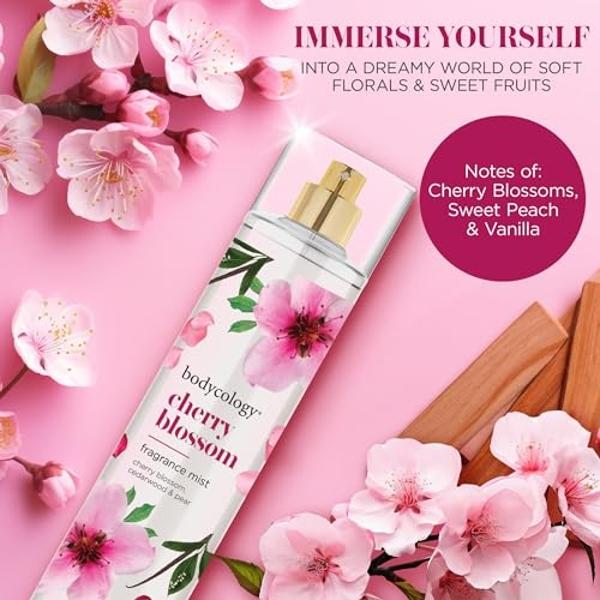 Bodycology Long-Lasting Fragrance Body Mist, Cherry Blossom, 8 fl oz