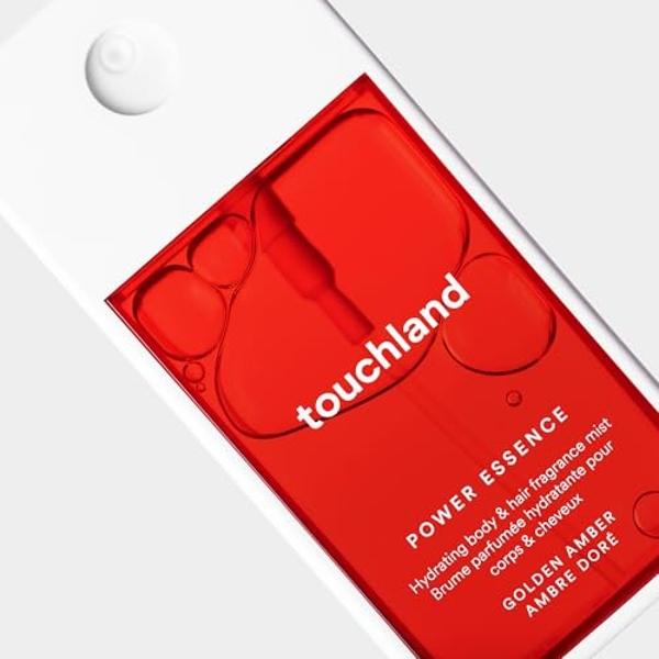 Touchland Power Essence Hydrating Body & Hair Fragrance, Golden Amber, 2 FL. OZ. Travel Size Body Mist