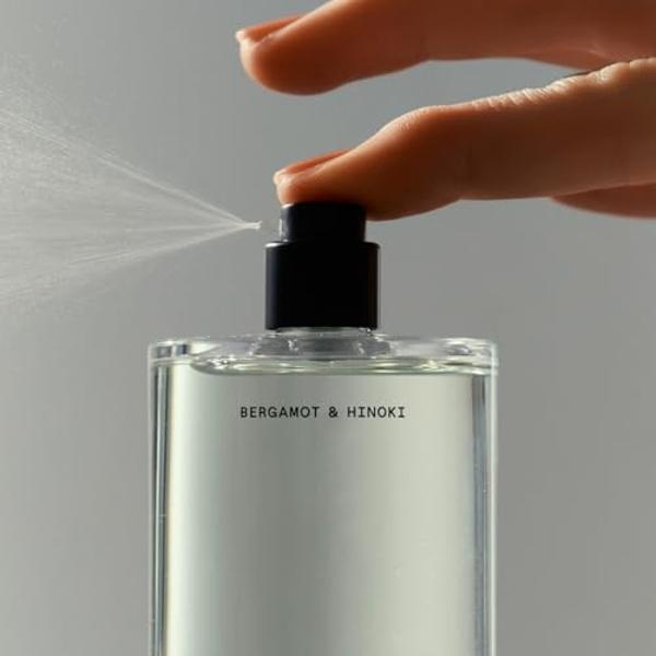 Salt & Stone Body Mist, Bergamot & Hinoki Scent, Skincare Infused Perfume Hair & Body Spray for Women and Men, Hydrating Fragrance with Glycerin and Red Algae, Vegan, Cruelty Free,