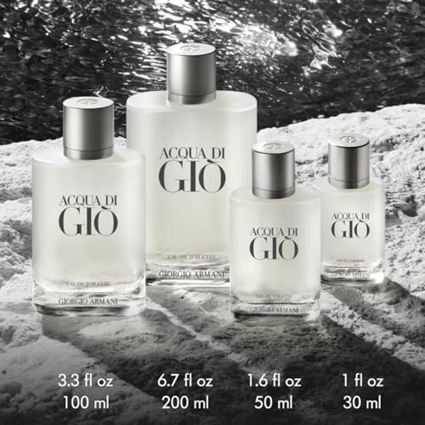 Armani beauty - Acqua di Gio - Eau de Toilette Refill - Cologne for Men - Long Lasting Fragrance with Bergamot notes, Jasmine, White Musks, Patchouli & Cedarwood – 5.0 Fl Oz