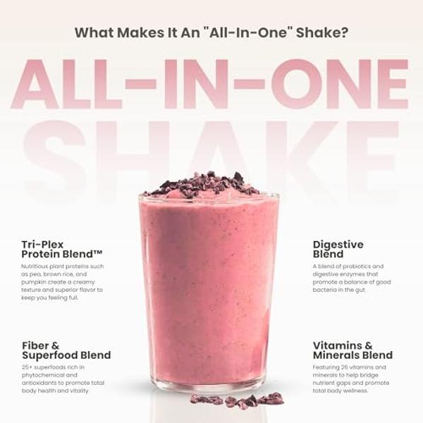 310 Nutrition Meal Replacement Shake – Superfood Blend, Low Carb, Keto & Paleo Friendly, Gluten-Free – Natural Sweeteners, 26 Essential Vitamins & Minerals - Strawberry, 14 Serving