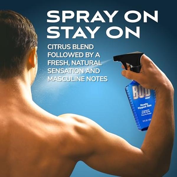 BOD man Fragrance Body Spray, Really Ripped Abs, 8 fl oz