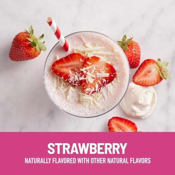 SlimFast Protein Shake, Strawberry- 20g Protein, Meal Replacement Shake Ready to Drink, High Protein with Low Carb and Low Sugar, 24 Vitamins and Minerals, 12 Count (Pack of 1) (Pa