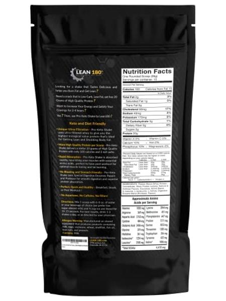 Pro Keto Shake - Best Tasting Low Carb Low Sugar Clean Protein Shake for Keto and All Diets Weight Loss (Vanilla)