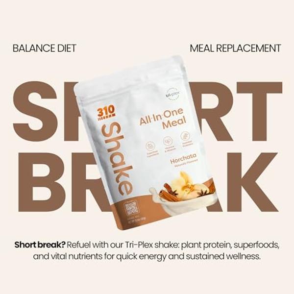 310 Nutrition Meal Replacement Shake - Fiber-Rich Vegan Superfood Blend - Low Carb, Keto & Paleo Friendly, Gluten-Free, 26 Essential Vitamins & Minerals, Natural Sweeteners - Horch