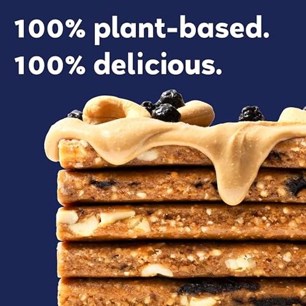 GoMacro Macrobar Organic Vegan Protein Bars - Blueberry + Cashew Butter (2.3 Ounce Bars (Pack of 12)