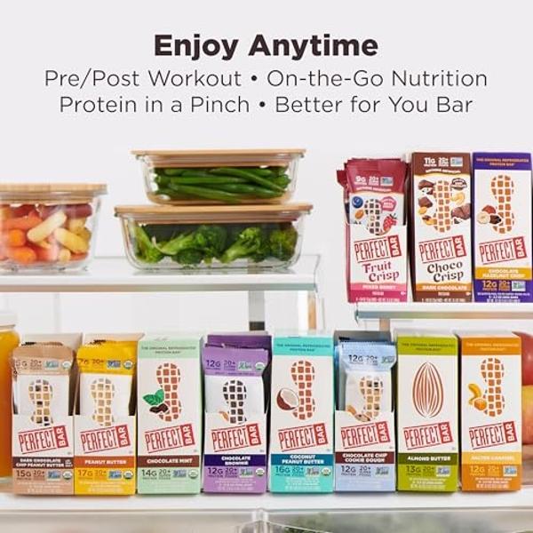 Perfect Bar Original Refrigerated Protein Bar, Peanut Butter Lover's Variety Bundle, 2.2 - 2.5 Ounce Bar, 8 Count