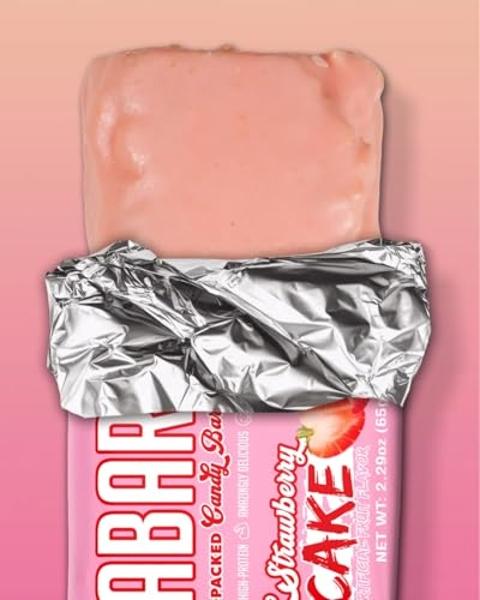 Anabar Protein Bar, The Protein-Packed Candy Bar, Amazing Tasting Protein Bar, No Sugar Alcohols, High Protein, Amazingly Delicious, 20 Grams of Protein (12 Bars, Strawberry Cupcak