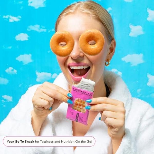 TRUBAR Vegan Protein Bar, Daydreaming About Donuts, Gluten Free, Plant Based Protein, Dairy Free, Non GMO, Soy Free, No Sugar Alcohols, 12G Protein, 12G Fiber, 23G Carb, On the Go 