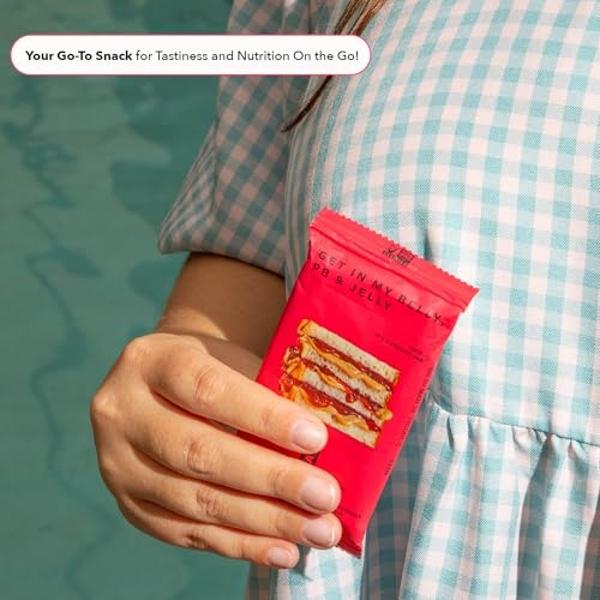 TRUBAR Vegan Protein Bar, Get In My Belly Pb & Jelly, Gluten Free, Plant Based, High Fiber, Dairy Free, Low Fat, Non GMO, No Sugar Alcohols, 12G Lean Protein, 13G Fiber, Healthy Sn