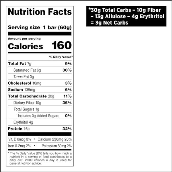 Quest Nutrition Crispy Blueberry Cobbler Hero Protein Bar, 16g Protein, 1g Sugar, 3g Net Carb, Gluten Free Protein Snack, Keto Friendly, 12 Count