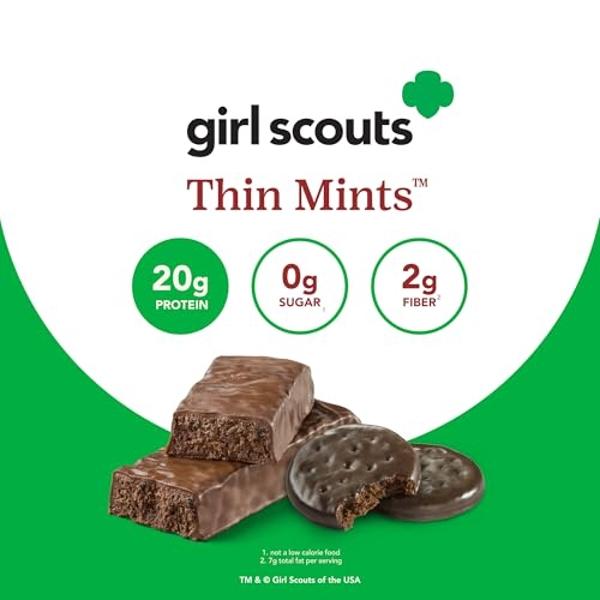 think! Protein Bars, High Protein Snacks, Gluten Free, Kosher Friendly, Girl Scouts Thin Mint, Nutrition Bars, 2.1 Oz per Bar, 10 Count (Packaging May Vary)