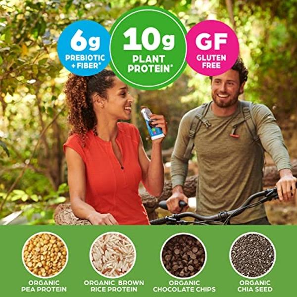 Orgain Organic Vegan Protein Bars, Chocolate Brownie - 10g Plant Based Protein, Low Calorie Healthy Snacks, No Lactose or Soy Ingredients, Gluten Free, Non-GMO - 1.41 Oz (Pack of 1