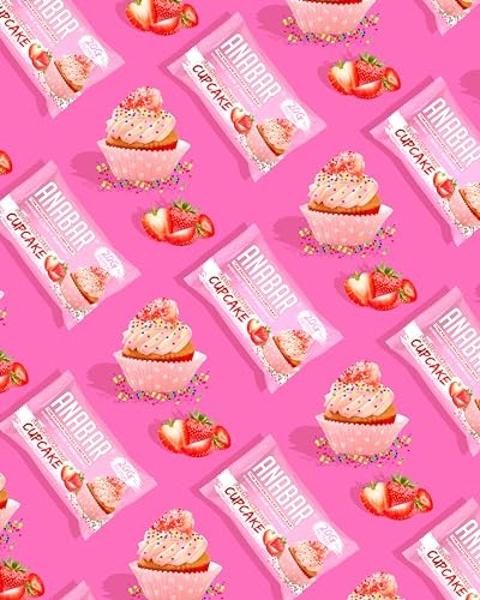 Anabar Protein Bar, The Protein-Packed Candy Bar, Amazing Tasting Protein Bar, No Sugar Alcohols, High Protein, Amazingly Delicious, 20 Grams of Protein (12 Bars, Strawberry Cupcak