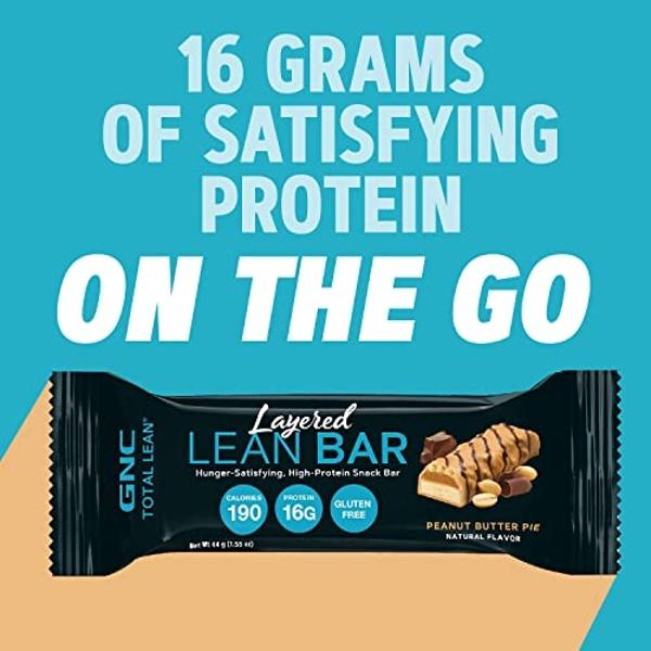 GNC Total Lean Layered Lean Bar | Hunger Satisfying - High Protein Snack Bar | Cookie Dough | 9 Bars