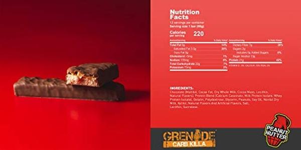 Grenade Carb Killa High Protein and Low Sugar Candy Bar, 12 x 60 g - Variety Pack