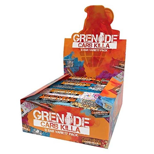 Grenade Carb Killa High Protein and Low Sugar Candy Bar, 12 x 60 g - Variety Pack