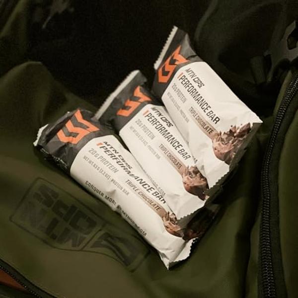 MTN OPS Caramel Crunch Protein Bars, High Protein with Whey Isolate & Whey Concentrate and Collagen, Low Sugar, Gluten Free, 10 Count