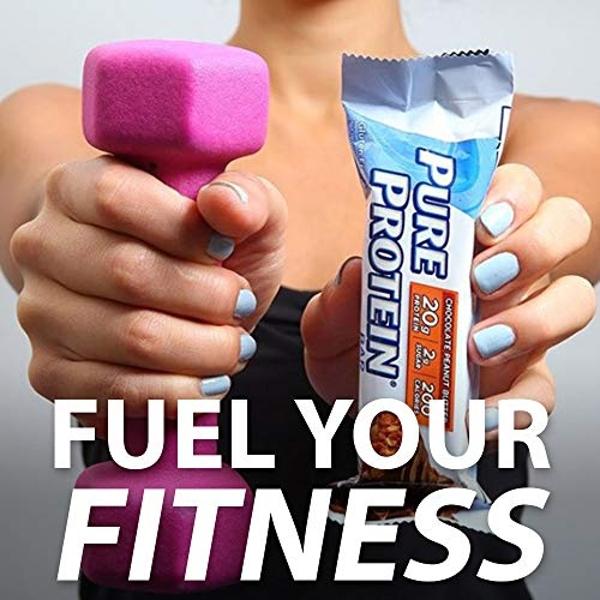 Pure Protein Bars, High Protein, Nutritious Snacks to Support Energy, Low Sugar, Gluten Free, Strawberry Greek Yogurt, 1.76oz, 6 Pack