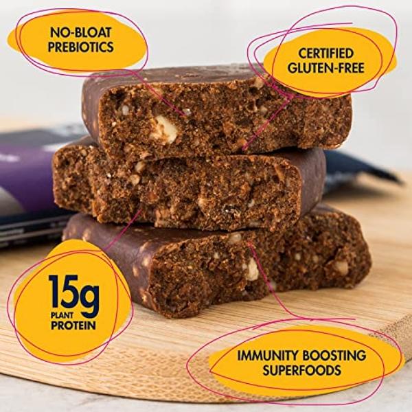 SHANTI BAR Vegan Sport Protein Bar | Plant Based, Paleo, Certified Organic, Gluten Free, Superfoods, Raw Snack | VITALITY Mexican Chocolate Mulberry, 12 Count, 2 oz Bars