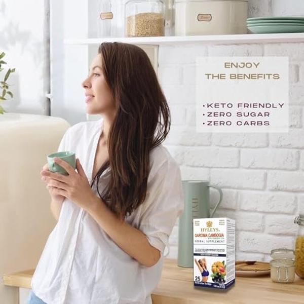 HYLEYS Tea Garcinia Cambogia Green Tea with Acai Berry Flavor - 25 Tea Bags
